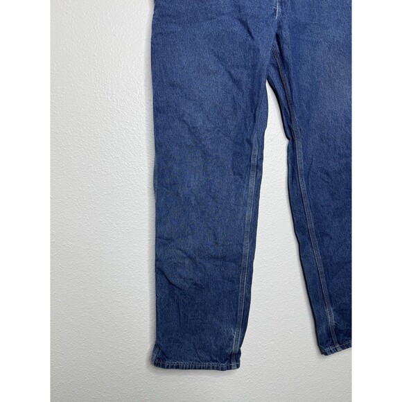Vintage Carhartt Jeans Mens 37x33 Blue Carpenter Dark Wash Workwear B13DST Y2K - Picture 5 of 16